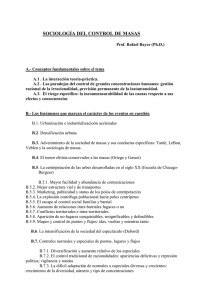 SOCIOLOGÍA DEL CONTROL DE MASAS