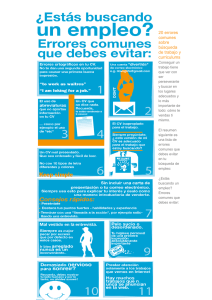 11 Errores comunes sobre busqueda de trabajo y curriculums