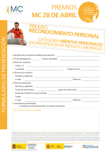 PREMIO RECONOCIMIENTO PERSONAL