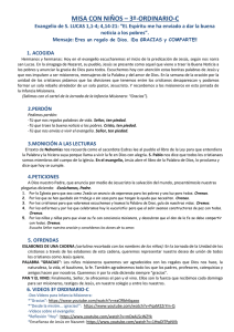 MISA CON NIÑOS – 3º-ORDINARIO-C