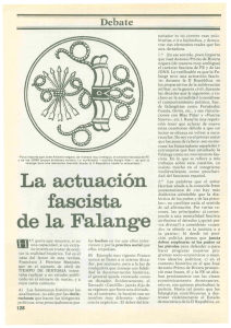 La actuación fascista de la Falange