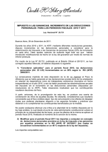 IMPUESTO A LAS GANANCIAS. INCREMENTO DE LAS