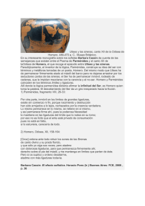 Ulises y las sirenas, canto XII de la Odisea de Homero. 480