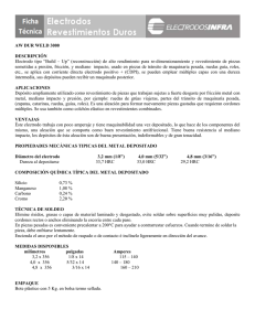 AW DUR WELD 3000 DESCRIPCIÓN Electrodo tipo “Build – Up