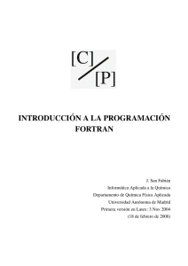introducci´on a la programaci´on fortran