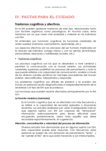 Trastornos cognitivos y afectivos.