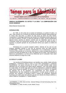 el estilo y la idea. “la composición con doce sonidos”