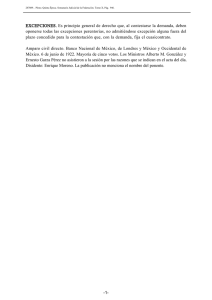 EXCEPCIONES. Es principio general de derecho que, al