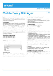 Violeta Rojo y Bilis Agar