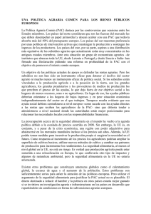 UNA POLÍTICA AGRARIA COMÚN PARA LOS BIENES PÚBLICOS