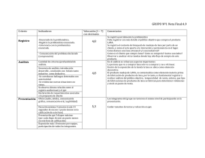 GRUPO Nº1 Nota Final:4,9 4,8 4,8 5,3