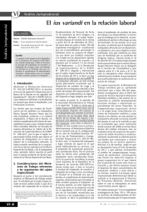 VI El ius variandi en la relación laboral