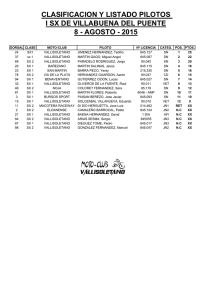 CLASIFICACION I SX VILLABUENA DEL PUENTE