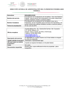 Formalización de la adquisición de inmuebles a título oneroso a