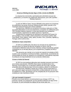 American Welding Society llega a Chile a través de INDURA