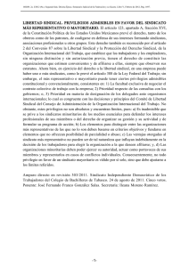 LIBERTAD SINDICAL. PRIVILEGIOS ADMISIBLES EN FAVOR DEL