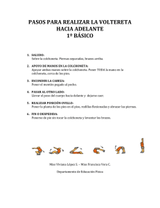 PASOS PARA REALIZAR LA VOLTERETA HACIA ADELANTE 1º