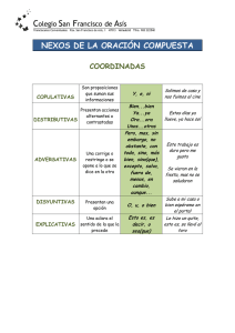 nexos de la oración compuesta coordinadas