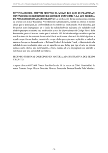 notificaciones. surten efectos el mismo día que se practican
