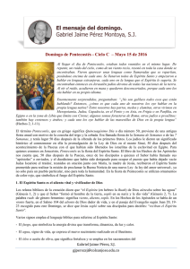 Domingo de Pentecostés - Ciclo C – Mayo 15 de 2016