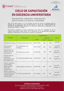 ciclo de capacitación en docencia universitaria