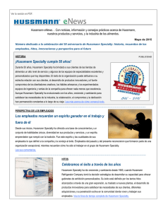 ¡Hussmann Specialty cumple 50 años! Los empleados recuerdan