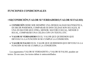 funciones condicionales
