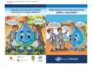 por una institucion educativa limpia y saludable