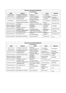 Educación Secundaria Obligatoria S E G U N D O ISBN Materia