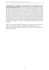 PARRICIDIO, DOLO ESPECÍFICO NECESARIO PARA LA