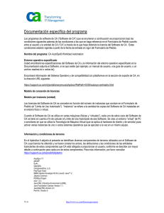 Documentación específica del programa