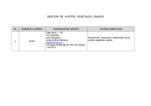 GESTION DE ACEITES VEGETALES USADOS