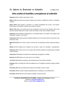 Dios exalta al humilde y avergüenza al soberbio