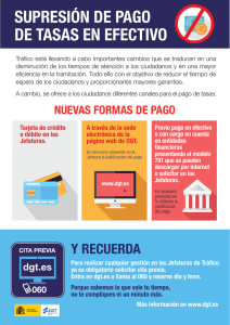 SUPRESIÓN DE PAGO DE TASAS EN EFECTIVO