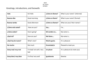 Greetings, introductions, and farewells