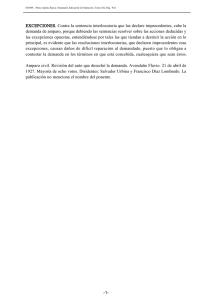 EXCEPCIONES. Contra la sentencia interlocutoria que las declare
