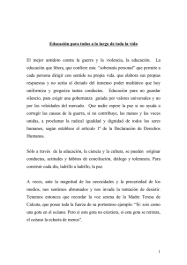 Educación para todos a lo largo de toda la vida