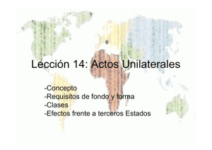 Lección 14: Actos Unilaterales