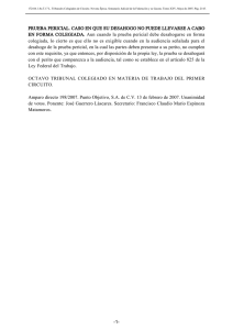 PRUEBA PERICIAL. CASO EN QUE SU DESAHOGO NO PUEDE