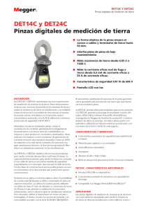 DET14C y DET24C Pinzas digitales de medición de tierra