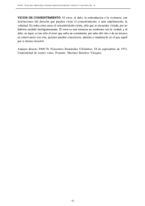 VICIOS DE CONSENTIMIENTO. El error, el dolo, la intimidación o la