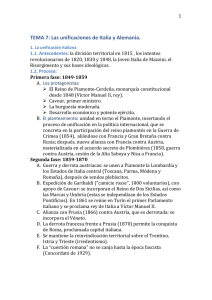 Unificaciones de Italia y Alemania: Apuntes de Historia