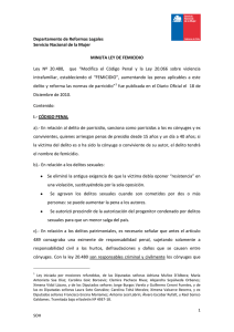 Minuta de la Ley. - Servicio Nacional de la Mujer