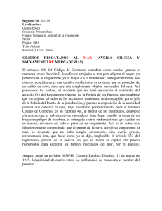 OBJETOS RESCATADOS AL MAR (AVERIA GRUESA Y