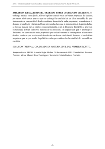 EMBARGO, ILEGALIDAD DEL TRABADO SOBRE USUFRUCTO
