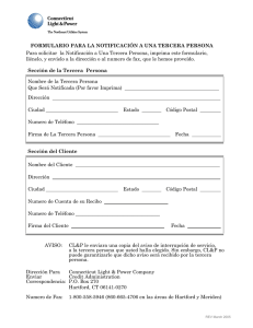 FORMULARIO PARA LA NOTIFICACIÓN A UNA TERCERA