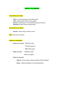 TEORÍA 3º ED. PRIMARIA Características del sonido: