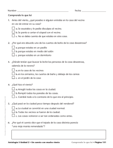 Nombre Comprendo lo que leí Fecha 1. Antes del viento, ¿qué