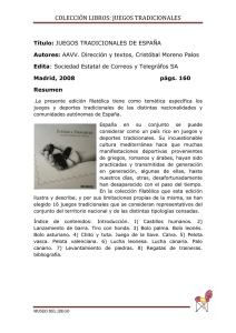 COLECCIÓN LIBRO JT JUEGOS Y DEPORTES TRADICIONALES