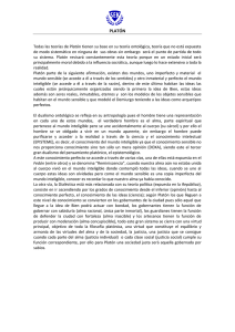 Líneas prncipales del pensamiento de Platón.